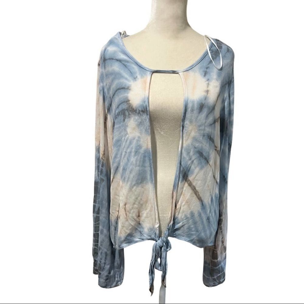 NWT Sage tie dye open middle top size Large